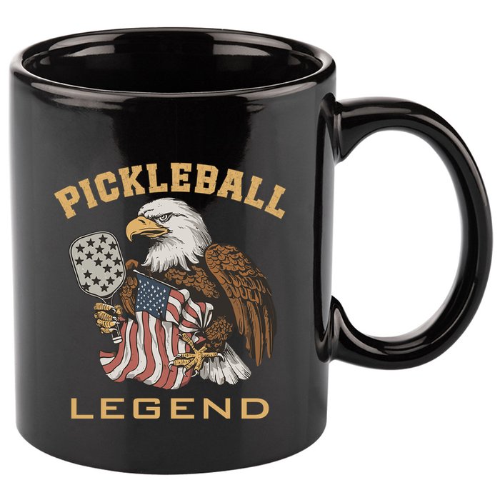 Eagle Paddleball Lover Usa Eagle American Pickleball Player 11oz C Handle Ceramic Mug