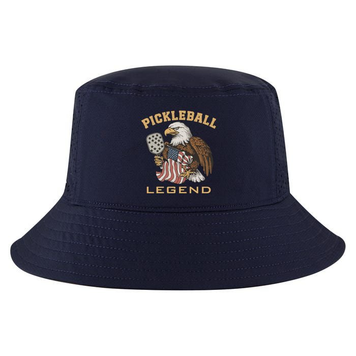 Eagle Paddleball Lover Usa Eagle American Pickleball Player Cool Comfort Performance Bucket Hat
