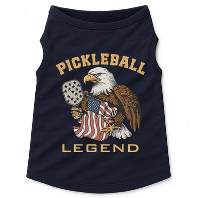 Eagle Paddleball Lover Usa Eagle American Pickleball Player Doggie Tank