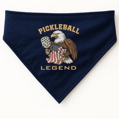 Eagle Paddleball Lover Usa Eagle American Pickleball Player USA-Made Doggie Bandana