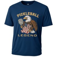 Eagle Paddleball Lover Usa Eagle American Pickleball Player Cooling Performance Crew T-Shirt