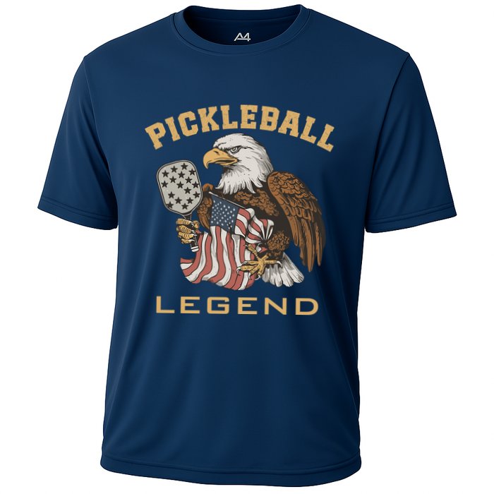 Eagle Paddleball Lover Usa Eagle American Pickleball Player Cooling Performance Crew T-Shirt