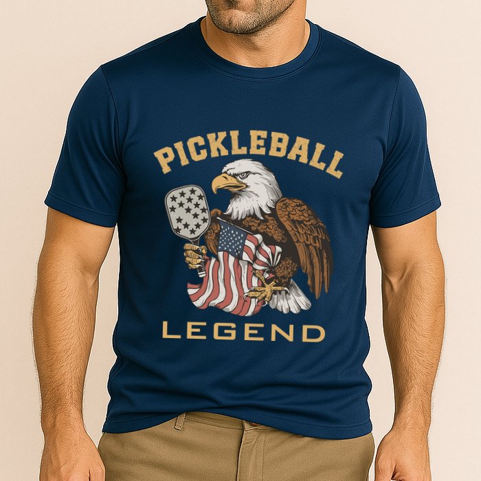 Eagle Paddleball Lover Usa Eagle American Pickleball Player Cooling Performance Crew T-Shirt