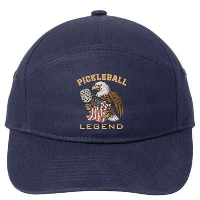 Eagle Paddleball Lover Usa Eagle American Pickleball Player 7-Panel Snapback Hat