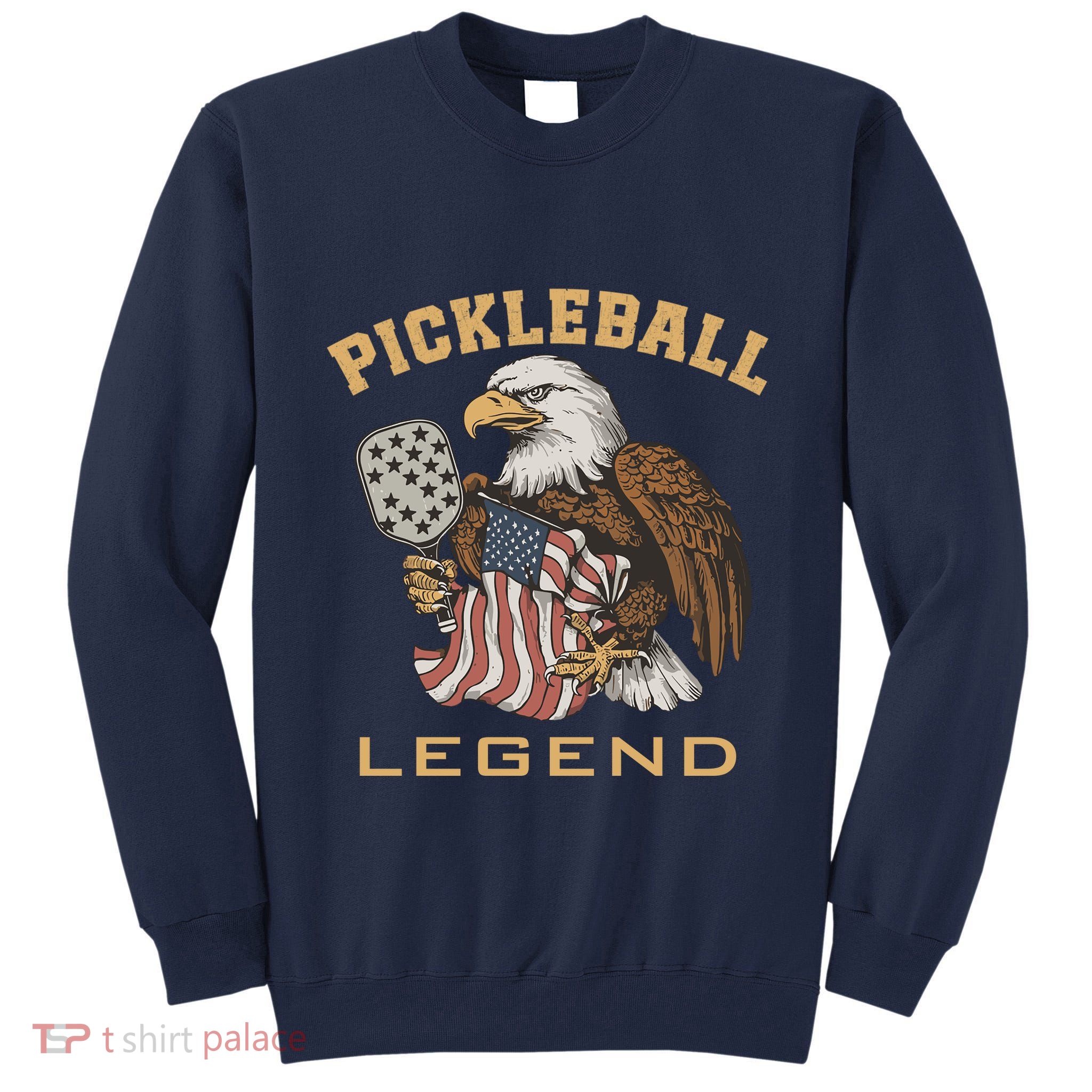 Eagle Paddleball Lover Usa Eagle American Pickleball Player Tall Sweatshirt