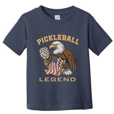 Eagle Paddleball Lover Usa Eagle American Pickleball Player Toddler T-Shirt