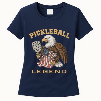 Eagle Paddleball Lover Usa Eagle American Pickleball Player Womens T-Shirt