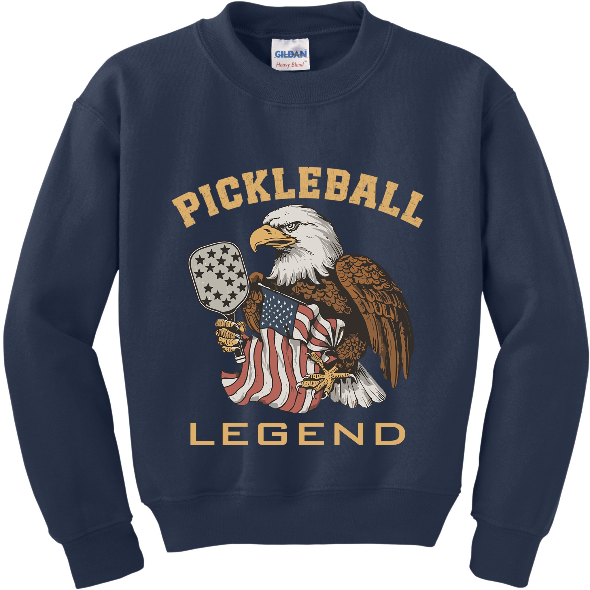 Eagle Paddleball Lover Usa Eagle American Pickleball Player Kids Sweatshirt