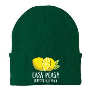 Easy Peasy Lemon Squeezy Lemonade Lemons Great Gift Knit Cap Winter Beanie