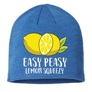 Easy Peasy Lemon Squeezy Lemonade Lemons Great Gift Sustainable Beanie