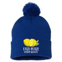 Easy Peasy Lemon Squeezy Lemonade Lemons Great Gift Pom Pom 12in Knit Beanie