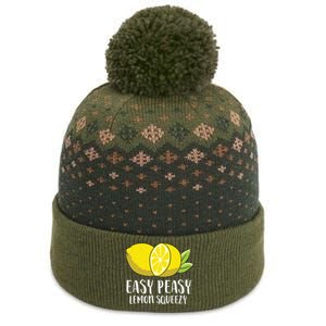 Easy Peasy Lemon Squeezy Lemonade Lemons Great Gift The Baniff Cuffed Pom Beanie