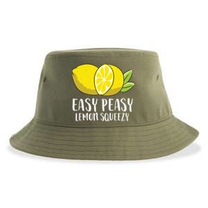 Easy Peasy Lemon Squeezy Lemonade Lemons Great Gift Sustainable Bucket Hat