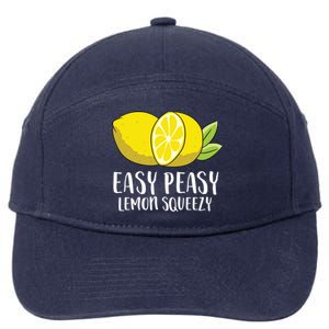 Easy Peasy Lemon Squeezy Lemonade Lemons Great Gift 7-Panel Snapback Hat