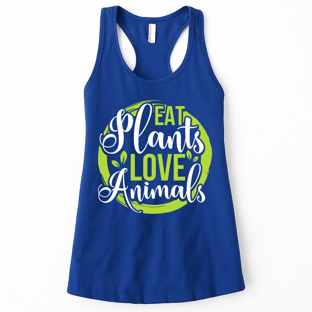 Eat Plants Love Animals! Save The Environt And Eat Green! Gift Womens Tank Top