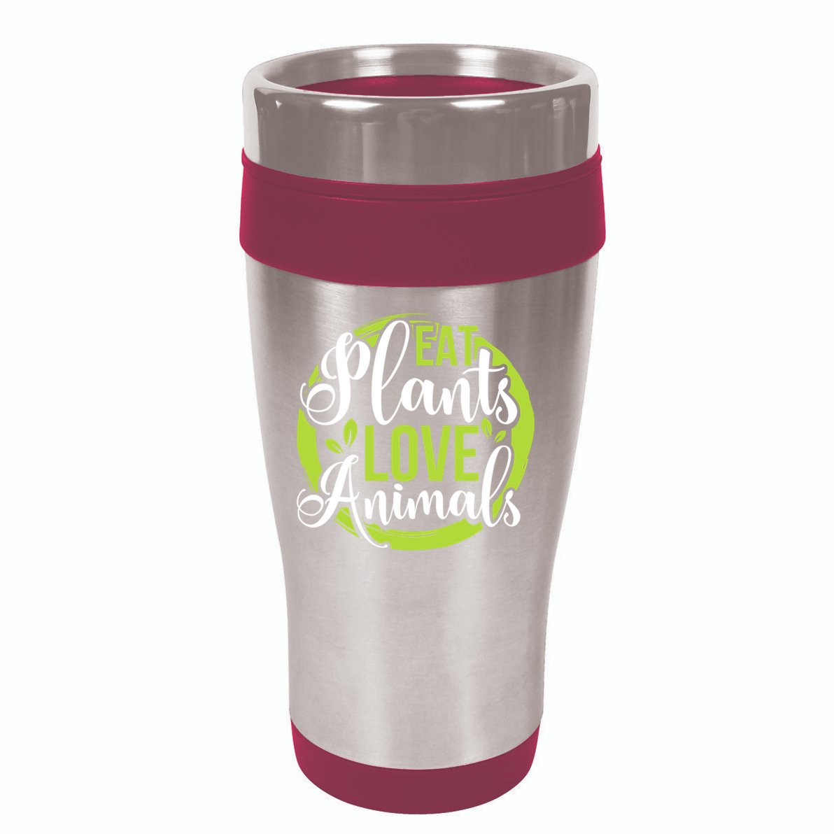 Eat Plants Love Animals! Save The Environt And Eat Green! Gift 16oz Travel Tumbler
