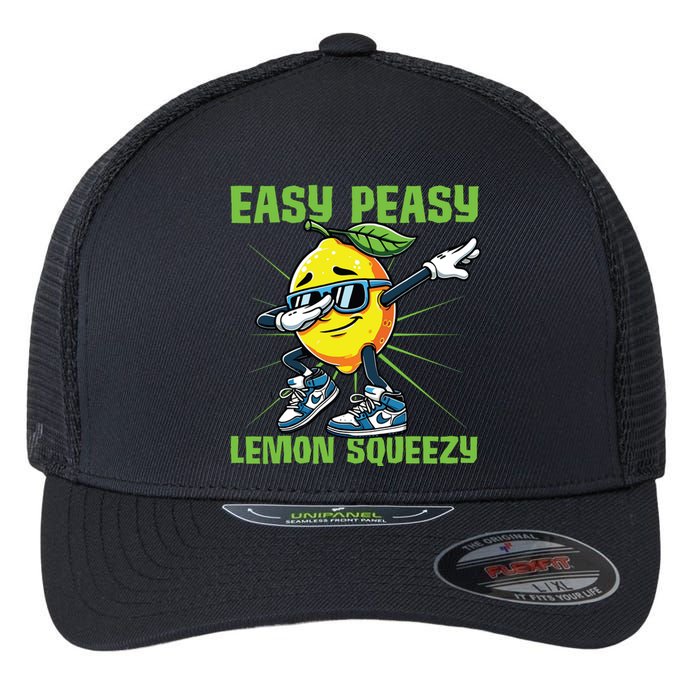 Easy Peasy Lemon Squeezy Lemon Stand Lemonade Crew Flexfit Unipanel Trucker Cap