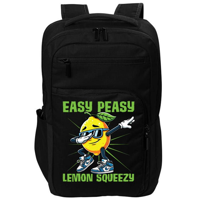 Easy Peasy Lemon Squeezy Lemon Stand Lemonade Crew Impact Tech Backpack