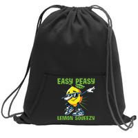 Easy Peasy Lemon Squeezy Lemon Stand Lemonade Crew Sweatshirt Cinch Pack Bag