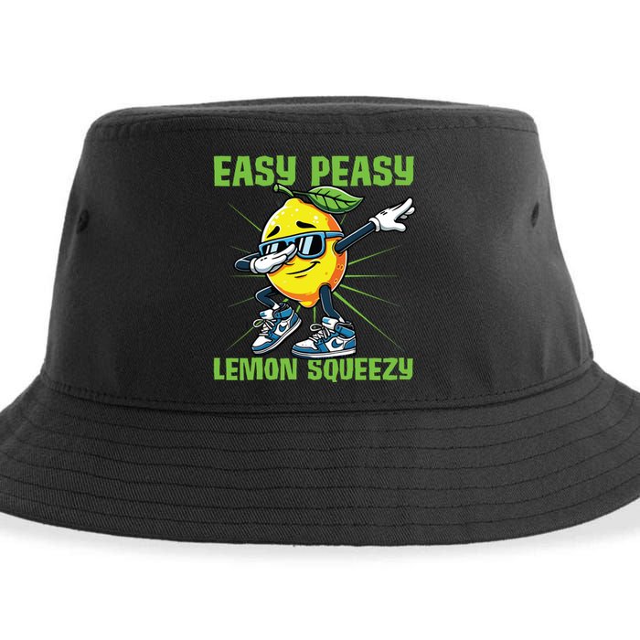 Easy Peasy Lemon Squeezy Lemon Stand Lemonade Crew Sustainable Bucket Hat