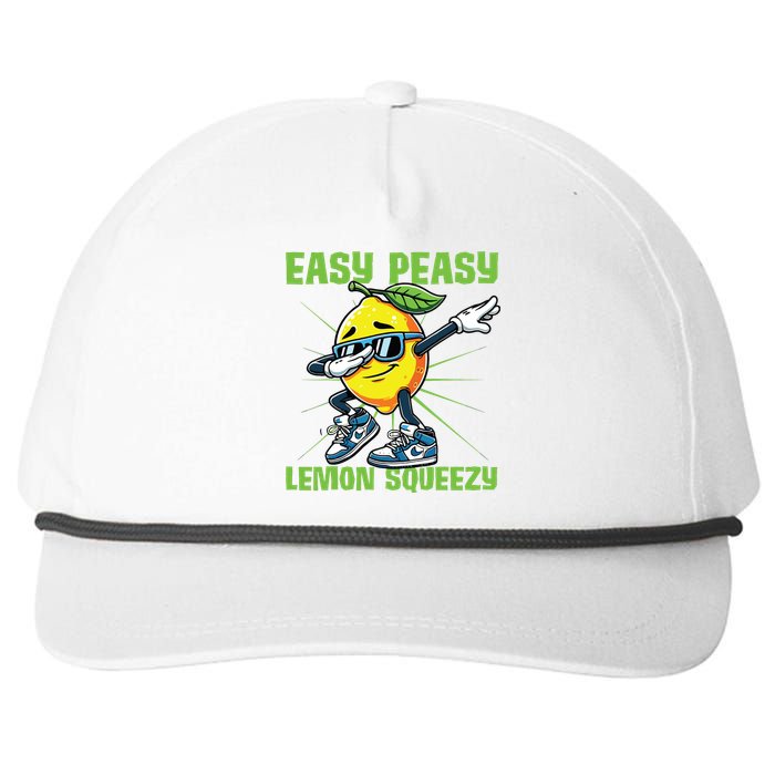 Easy Peasy Lemon Squeezy Lemon Stand Lemonade Crew Snapback Five-Panel Rope Hat