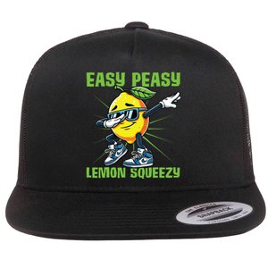 Easy Peasy Lemon Squeezy Lemon Stand Lemonade Crew Flat Bill Trucker Hat