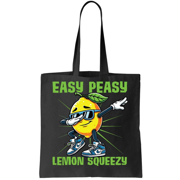 Easy Peasy Lemon Squeezy Lemon Stand Lemonade Crew Tote Bag