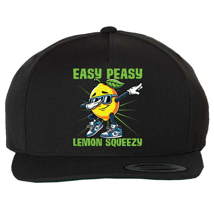 Easy Peasy Lemon Squeezy Lemon Stand Lemonade Crew Wool Snapback Cap