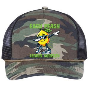 Easy Peasy Lemon Squeezy Lemon Stand Lemonade Crew Retro Rope Trucker Hat Cap