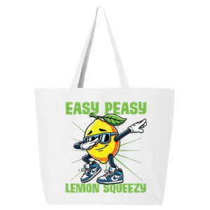 Easy Peasy Lemon Squeezy Lemon Stand Lemonade Crew 25L Jumbo Tote