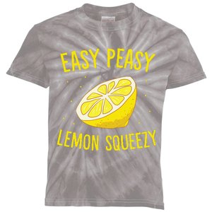 Easy Peasy Lemon Squeezy Funny Lemons Summer Lemonade Kids Tie-Dye T-Shirt