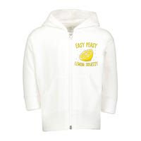 Easy Peasy Lemon Squeezy Funny Lemons Summer Lemonade Toddler Zip Fleece Hoodie