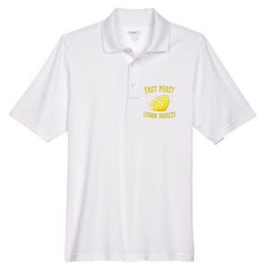 Easy Peasy Lemon Squeezy Funny Lemons Summer Lemonade Men's Origin Performance Pique Polo