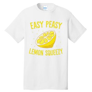 Easy Peasy Lemon Squeezy Funny Lemons Summer Lemonade Tall T-Shirt