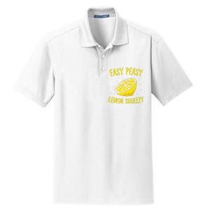 Easy Peasy Lemon Squeezy Funny Lemons Summer Lemonade Dry Zone Grid Polo