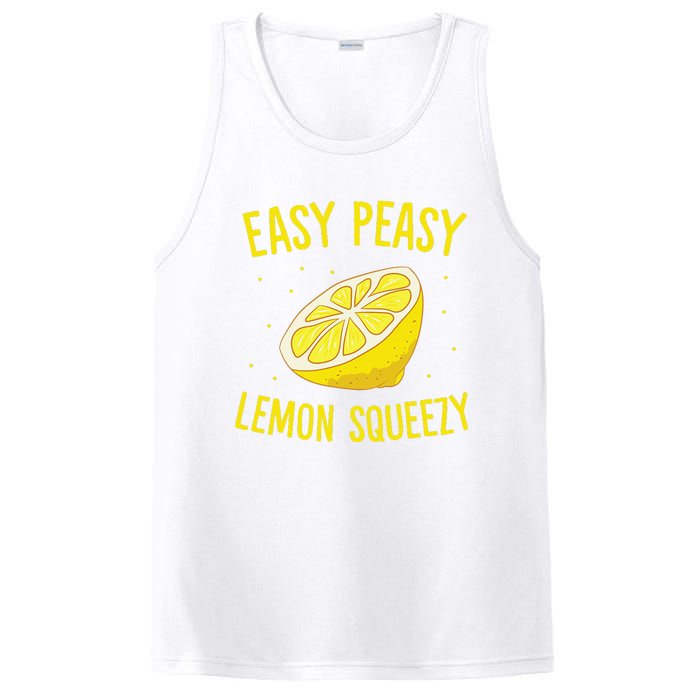 Easy Peasy Lemon Squeezy Funny Lemons Summer Lemonade PosiCharge Competitor Tank