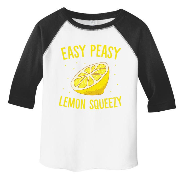 Easy Peasy Lemon Squeezy Funny Lemons Summer Lemonade Toddler Fine Jersey T-Shirt