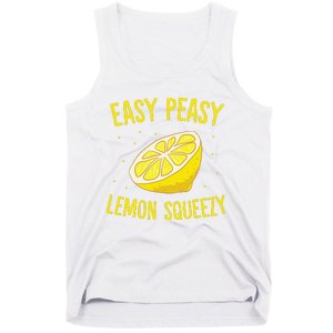 Easy Peasy Lemon Squeezy Funny Lemons Summer Lemonade Tank Top