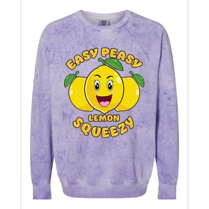 Easy Peasy Lemon Squeezy Summer Stand Lemonade Colorblast Crewneck Sweatshirt