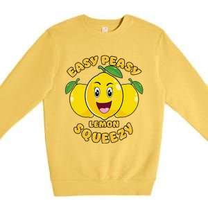 Easy Peasy Lemon Squeezy Summer Stand Lemonade Premium Crewneck Sweatshirt