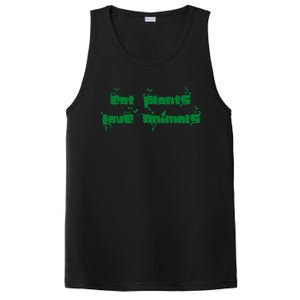 Eat Plants Love Animals Vegan Funny Gift Tops Cool Gift PosiCharge Competitor Tank