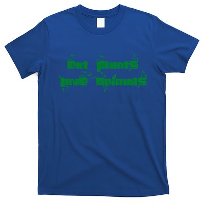 Eat Plants Love Animals Vegan Funny Gift Tops Cool Gift T-Shirt