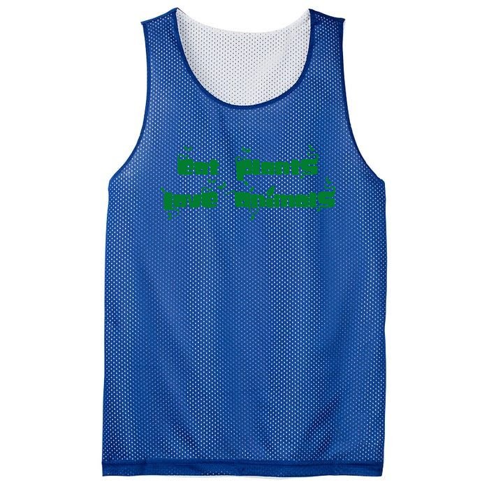 Eat Plants Love Animals Vegan Funny Gift Tops Cool Gift Mesh Reversible Basketball Jersey Tank