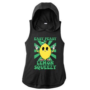 Easy Peasy Lemon Squeezy Lemonade Stand Crew Summer Ladies PosiCharge Tri-Blend Wicking Draft Hoodie Tank