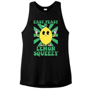 Easy Peasy Lemon Squeezy Lemonade Stand Crew Summer Ladies PosiCharge Tri-Blend Wicking Tank