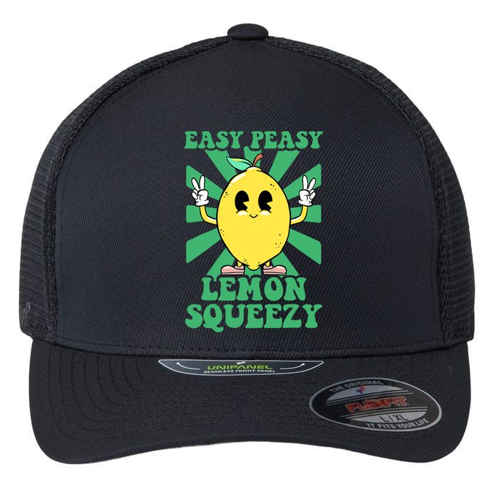 Easy Peasy Lemon Squeezy Lemonade Stand Crew Summer Flexfit Unipanel Trucker Cap