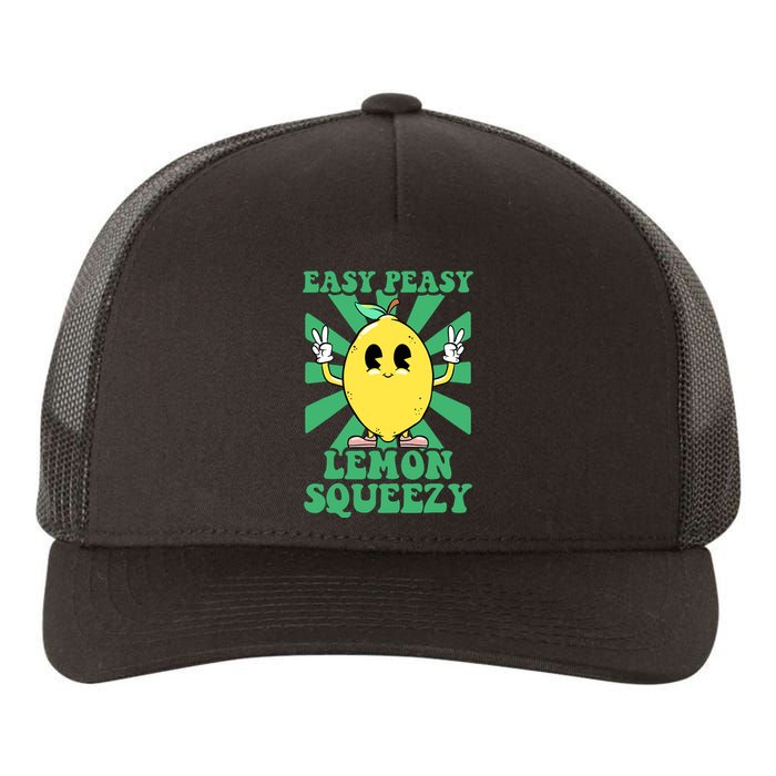 Easy Peasy Lemon Squeezy Lemonade Stand Crew Summer Yupoong Adult 5-Panel Trucker Hat