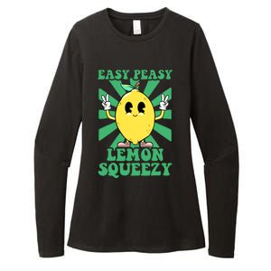 Easy Peasy Lemon Squeezy Lemonade Stand Crew Summer Womens CVC Long Sleeve Shirt