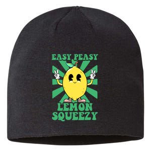 Easy Peasy Lemon Squeezy Lemonade Stand Crew Summer Sustainable Beanie