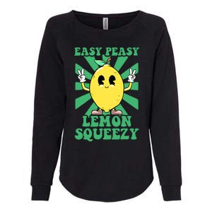 Easy Peasy Lemon Squeezy Lemonade Stand Crew Summer Womens California Wash Sweatshirt